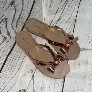Guess Metallic Rose Sandals